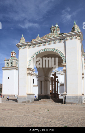 Basilika unserer lieben Frau von Copacabana, Bolivien Stockfoto