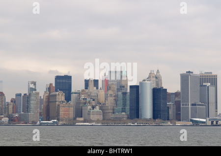 Die Skyline von Lower Manhattan. 27. Februar 2010 Stockfoto