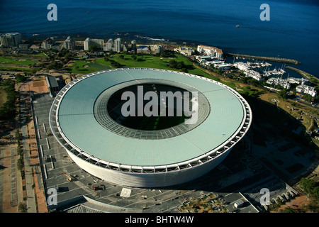 Luftaufnahme des Green Point Stadion gebaut für die 2010 Fifa Fußball-WM in Kapstadt 2010 Stockfoto