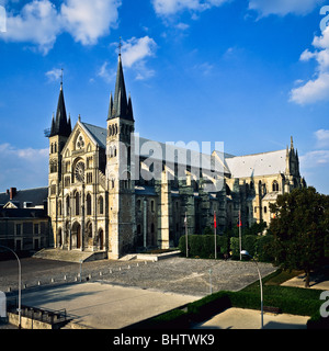 St. Remi romanische und gotische Basilika aus dem 11. Jahrhundert, Reims, Marne, Champagner, Grand Est, Frankreich, Europa, Stockfoto