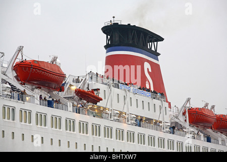 Deck ein Passagierschiff von Stena Line, Kiel, Deutschland Stockfoto