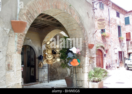 Ziemlich toskanischen Stadt Montemerano im Bereich bekannt als Maremma in der Provinz Grosseto Stockfoto