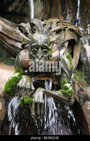 Eines der vier Winde von Noah und der vier Winde Brunnen Skulptur im Zoo von Chester, Cheshire, UK Stockfoto