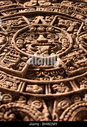 Aztekische Maya-Kalender-detail Stockfoto