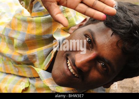 Hübscher junger Mann Stockfoto