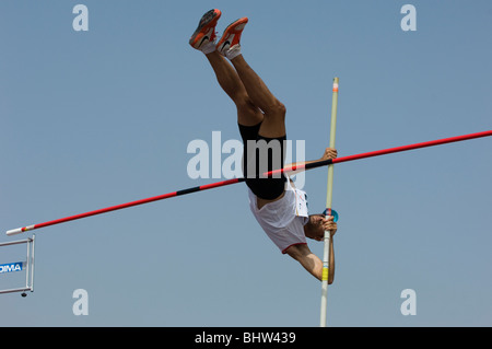 Stabhochspringer in der frankophonen Spiele 2009 Beirut, Libanon Stockfoto