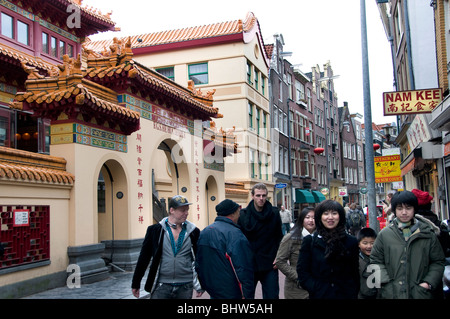 He Hua Tempel chinesischer Chinatown Zeedijk Amsterdam Stockfoto