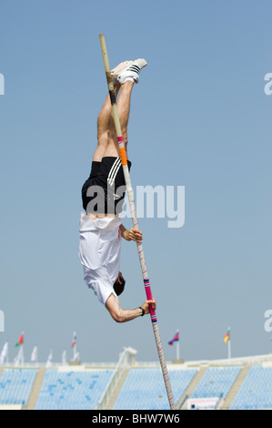 Stabhochspringer in der frankophonen Spiele 2009 Beirut, Libanon Stockfoto