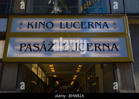 Pasaz Lucerna außen Nove Mesto Prag Tschechische Republik Europa Stockfoto