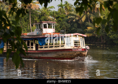 Indien, Kerala, Alleppey, Alappuzha Backwaters, Inter-Island-Fähre Stockfoto