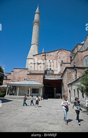 Touristen in der The Hagia Hagia Sofia (rosa Moschee) Stockfoto