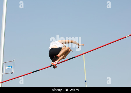 Stabhochspringer in der frankophonen Spiele 2009 Beirut, Libanon Stockfoto