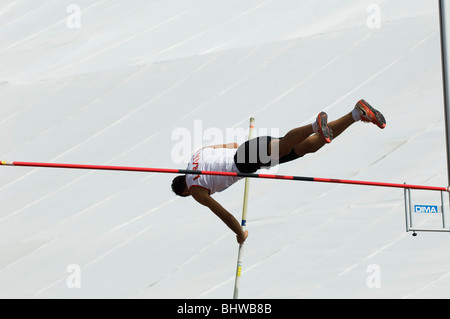 Stabhochspringer in der frankophonen Spiele 2009 Beirut, Libanon Stockfoto