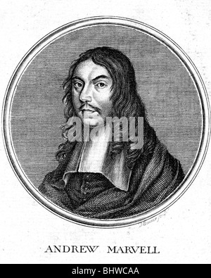 ANDREW MARVELL - englischen metaphysischen Schriftsteller und Dichter (1621-1678) Stockfoto