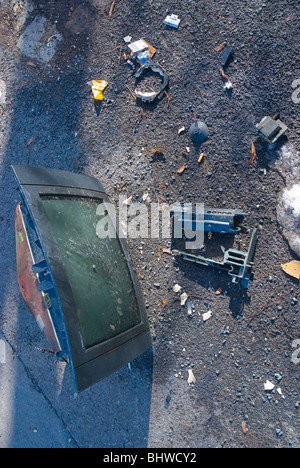 Gebrochen und ausrangierte TV Stockfoto