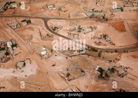 Luftaufnahmen von Opalminen von Coober Pedy (Outback, Süd-Australien). Stockfoto