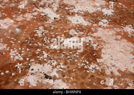 Luftaufnahmen von Opalminen von Coober Pedy (Outback, Süd-Australien). Stockfoto