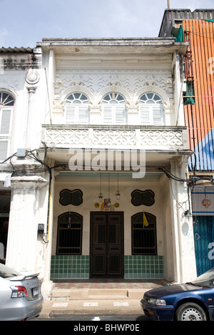 Phuket Town wohnen - Stadthäuser in Thalang Rd - Thailand Stockfoto