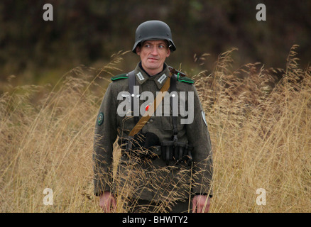 Historische Rekonstruktion der Kämpfe des großen Vaterländischen Krieges. Peshenga, Murmansk Region, Russland, Arktis. 15. Oktober 2009. Stockfoto