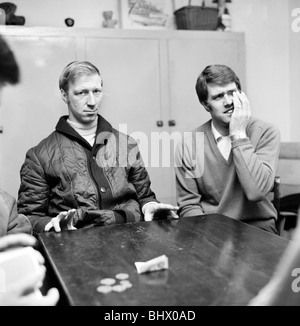 Im Rahmen von Englands Aufbau für die WM 1970 Mexiko besuchte die Spieler zwei Krankenhäuser - eine für zahnärztliche Kontrollen - und Stockfoto