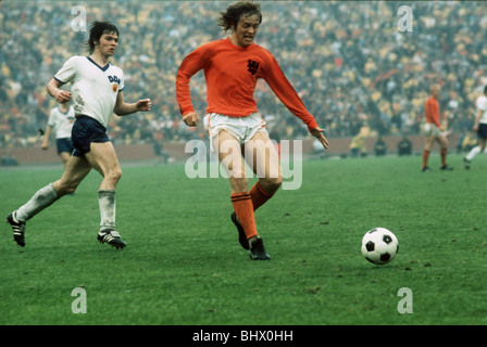 Ost-Deutschland V Holland World Cup 1974 Fußball Stockfoto