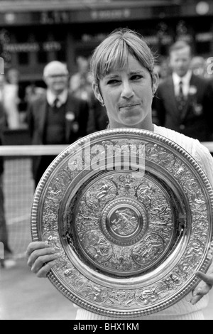 Wimbledon Tennis. 1981-Frauen-Finale. Chris Evert Lloyd v. Hana Mandlikova. Prinzessin Diana beobachten. Juli 1981 81-3782-006 Stockfoto