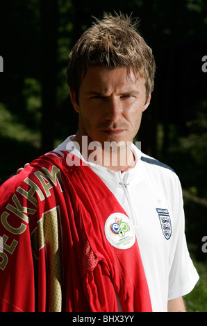 WM 2006. David Beckham England Fußball-Kapitän vor dem Spiel gegen Schweden Juni 2006 Stockfoto