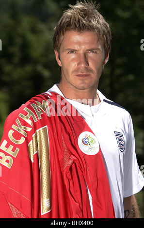 WM 2006. David Beckham England Fußball-Kapitän vor dem Spiel gegen Schweden Juni 2006 Stockfoto