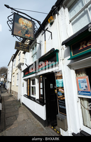 Die Turks Head, das älteste Pub in Penzance, Cornwall UK. Stockfoto