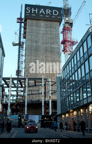 Der Shard superhohe Wolkenkratzer im Bau London Bridge Stockfoto