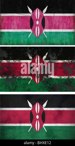 Tolles Bild von der Flagge Kenia Stockfoto