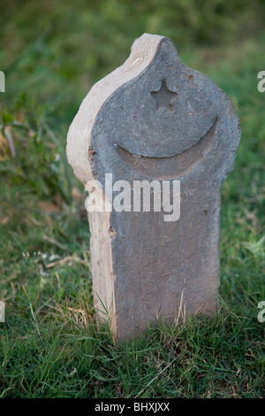 Muslimischen Grabstein auf einem Friedhof Cham - Phnom Penh, Kambodscha Stockfoto