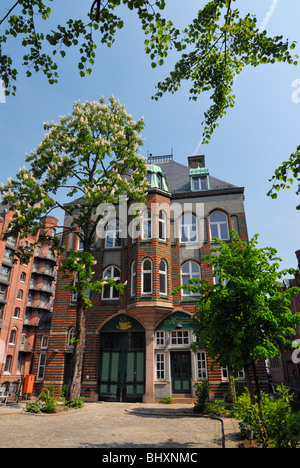 Das Wasserschloss in der Speicherstadt, Hamburg, Deutschland Stockfoto