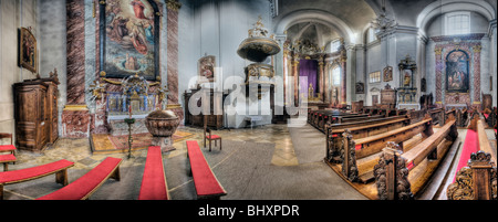 barocke Pfarrkirche in Stockerau, Weinviertel Region, Niederösterreich, Österreich Stockfoto