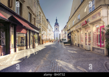 Fußgängerzone in Krems, Wachau Region, Waldviertel Region, Niederösterreich, Österreich Stockfoto