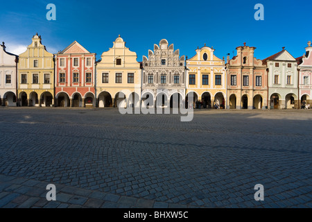 Altstadt in Telc, Tschechoslowakei, Europa Stockfoto