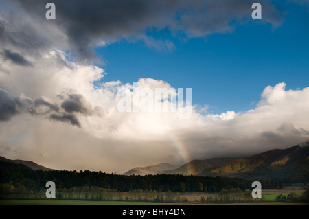 Regenbogen, Cades Cove, Great Smokey Mountains National Park, Tennessee, USA Stockfoto