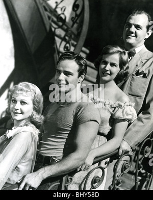 A STREETCAR NAMED DESIRE - 1951-Warner-Film mit Marlon Brando von l: Vivien Leigh, Marlon Brando, Kim Hunter und Karl Malden Stockfoto