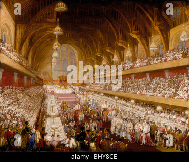 "Die Krönung und Veranstaltungsräume von König George IV in Westminster Hall", 1821. Artist: Unbekannt Stockfoto