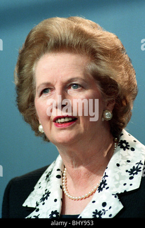 MARGARET THATCHER MP Premierminister 12. Mai 1990 Stockfoto