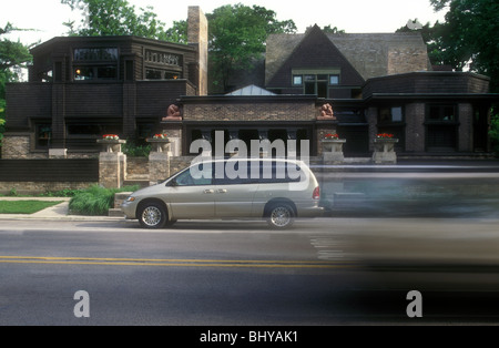 Frank Lloyd Wright Museum und Haus in Oak Park Chicago Illinois USA Stockfoto