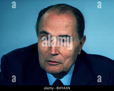 FRANCOIS MITTERRAND Präsident von Frankreich 18. Juli 1991 Stockfoto