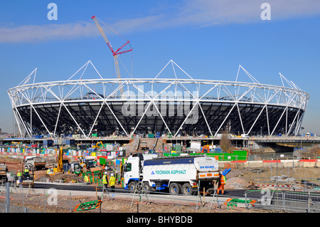 London Olympische Paralympische Spiele 2012 Hauptsportstadion Bau Baustelle Bauarbeiten in Progress Stratford Newham East London England UK Stockfoto