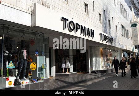 Die Topman Topshop-Filiale in Western Road Brighton Sussex UK Stockfoto