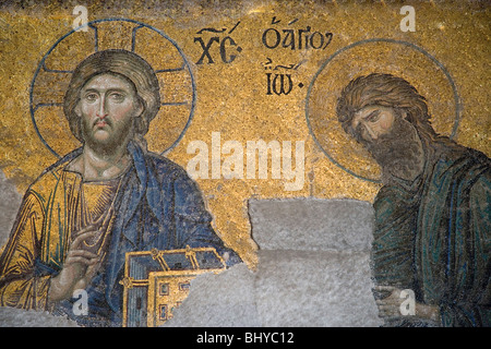 12. Jahrhundert Mosaik Panel an der Hagia Hagia Sophia Stockfoto