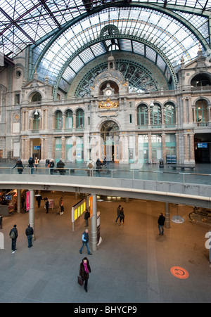 Hauptbahnhof Antwerpen in Belgien Stockfoto