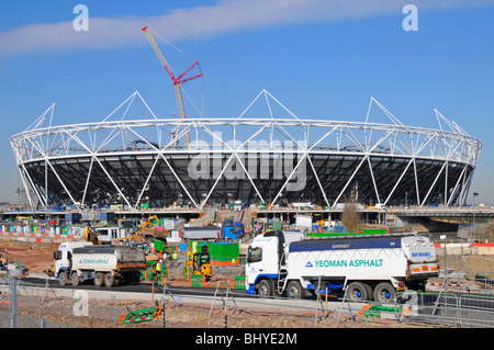 London Olympische Paralympische Spiele 2012 Hauptsportstadion Bau Baustelle Bauarbeiten in Progress Stratford Newham East London England UK Stockfoto