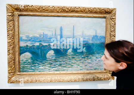 Malerei Waterloo Bridge von Claude Monet in Kunsthalle Kunstmuseum in Hamburg Deutschland Stockfoto