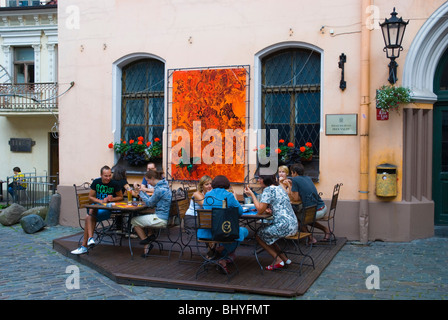 Bar Terrasse Altstadt Riga Lettland Europa Stockfoto