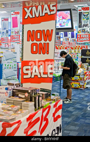 Weihnachts-Shopping Verkaufsschild, Auckland, Neuseeland Stockfoto